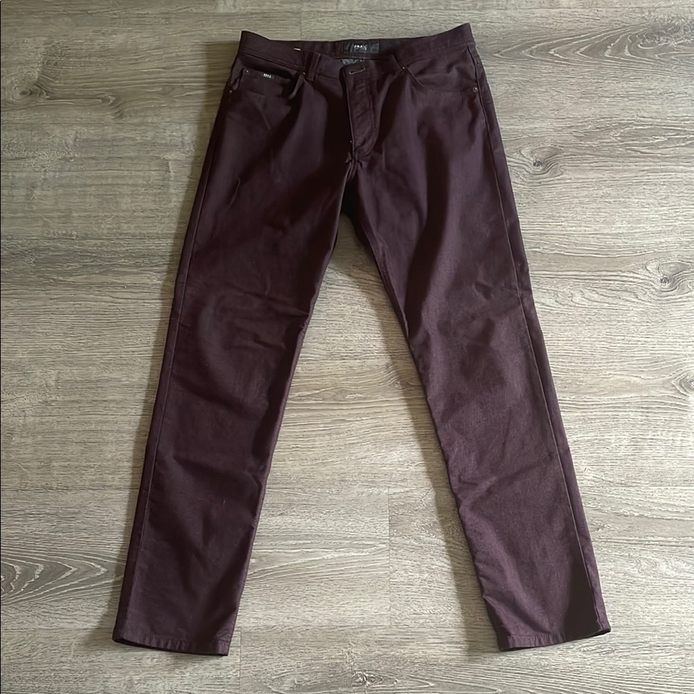 Men's BRAX Feel Good Cooper Fancy Straight Leg Jean Purple Maroon
